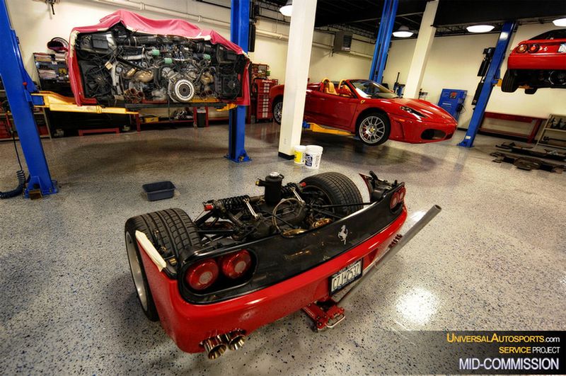 Сколько стоит замена сцепления на Ferrari F50? (14 фото+2 видео)
