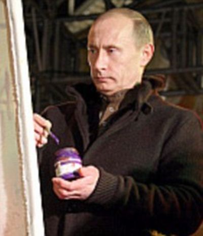 Путин пишет картины (6 фото)