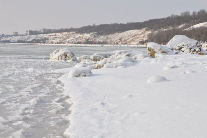 Черное море замерзло (34 фото)