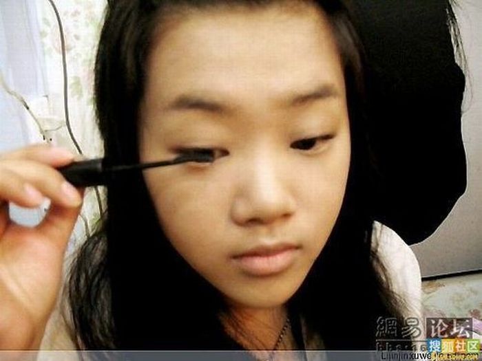 Чудеса китайского макияжа. Часть 3.  (13 фото)