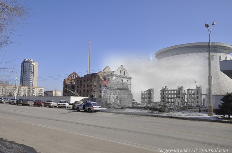 вов, волгоград, вторая мировая, сталинград, тогда и сейчас, фотомонтаж