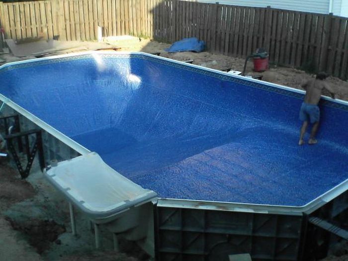 Самодельный бассейн во дворе (38 фото)