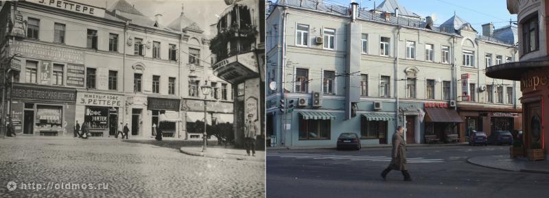 Площадь Петровские ворота. Вид с улицы Петровка. 1913 год.