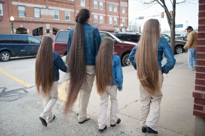 волосы, семья, коса