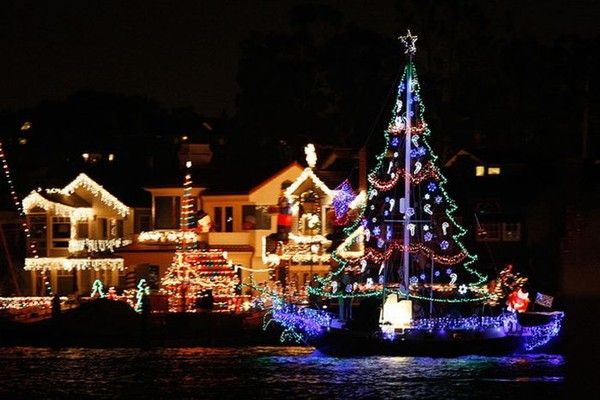 Парад рождественских кораблей в Калифорнии (16 фото)