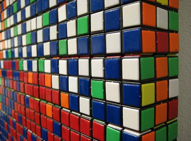 Картины из кубиков-рубиков (7 фото)