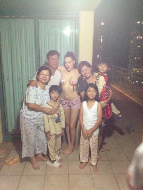 семейное фото, азиаты, семья