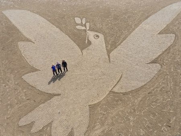 Масштабные рисунки на песке (10 фото)