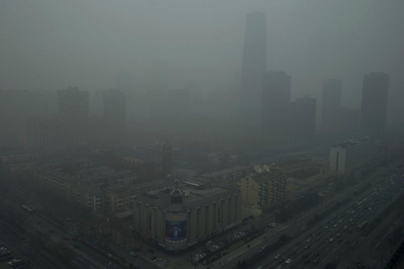 пекин, смог, туман