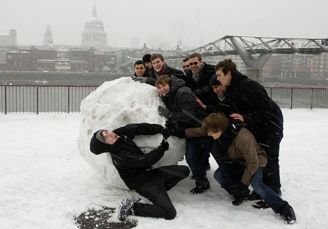 Снегопад в Лондоне (57 фото)
