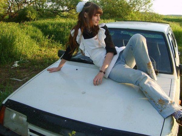 Авто девушки из России (55 фото) 