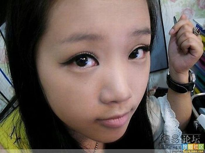 Чудеса китайского макияжа. Часть 3.  (13 фото)