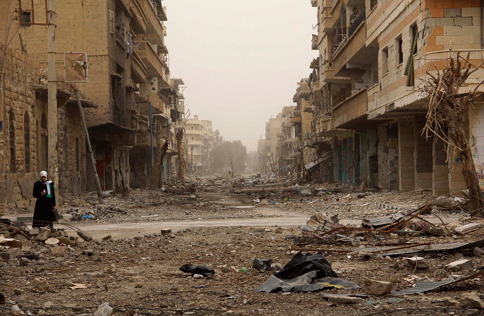 сирия, война, города, разрушение, руины