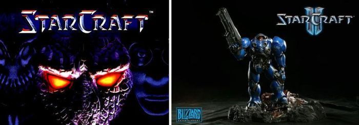 Какая же разница между Starcraft и Starcraft 2? (2 картинки)