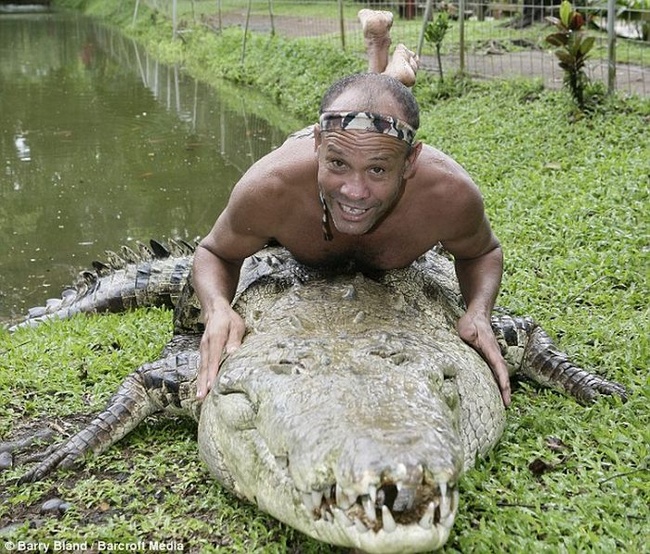 Дрессировщик крокодилов (4 фото)