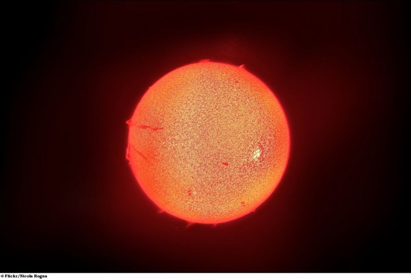 Наложение 4-х снимков Солнца с разной экспозицией