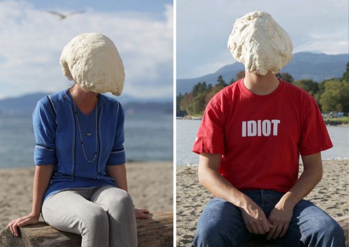 Люди с тестом на голове (8 фото)