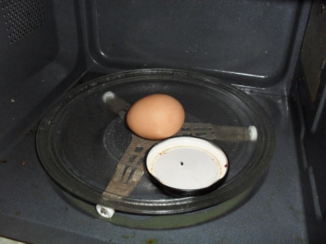 Для чистоты исследования в микроволновую печь было помещено аналогичное сырое яйцо, которое подверглось излучению печи на той–е частоте и было полностью П**ДЕЦ НА*Й КИШКИ ПО СТЕНАМ КРОВИЩА РАЗ*ЕНИЛО НА*Й ТРУПЫ!!!