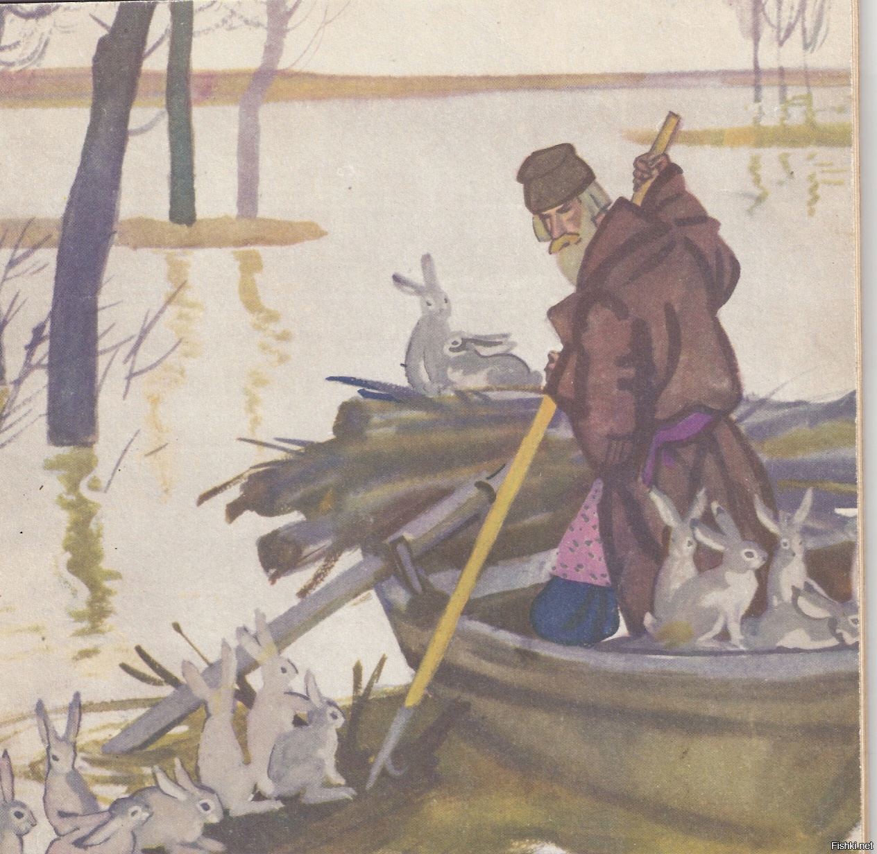 Дед мазай и зайцы картина левитана