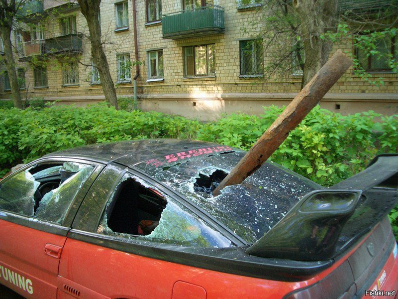 штраф лопатой по стеклу